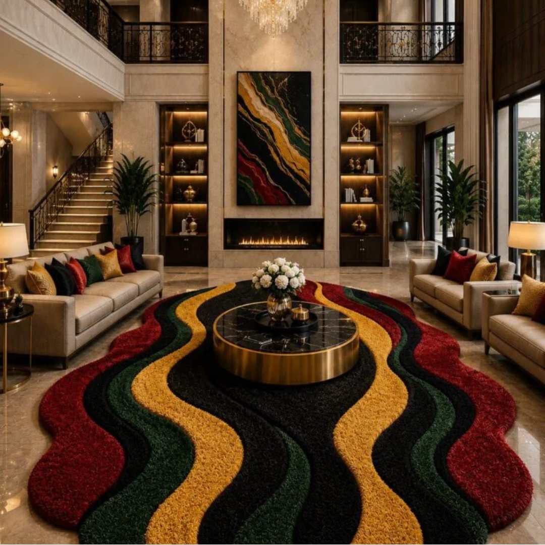 Luxury Wave Contour Designer Rug